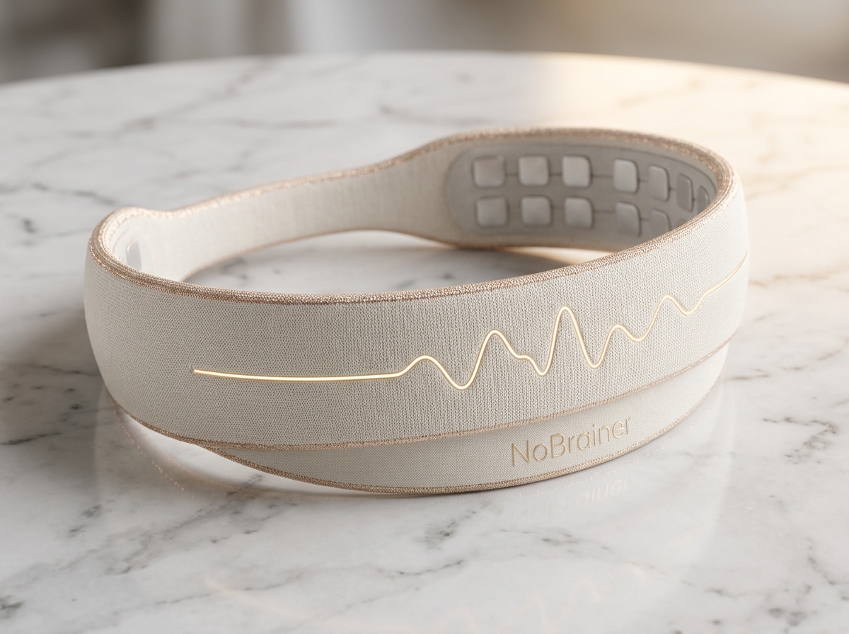 NoBrainer Pearl Cream Luxury Headband